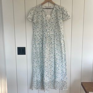 Christy Dawn Blue Floral Midi Dress